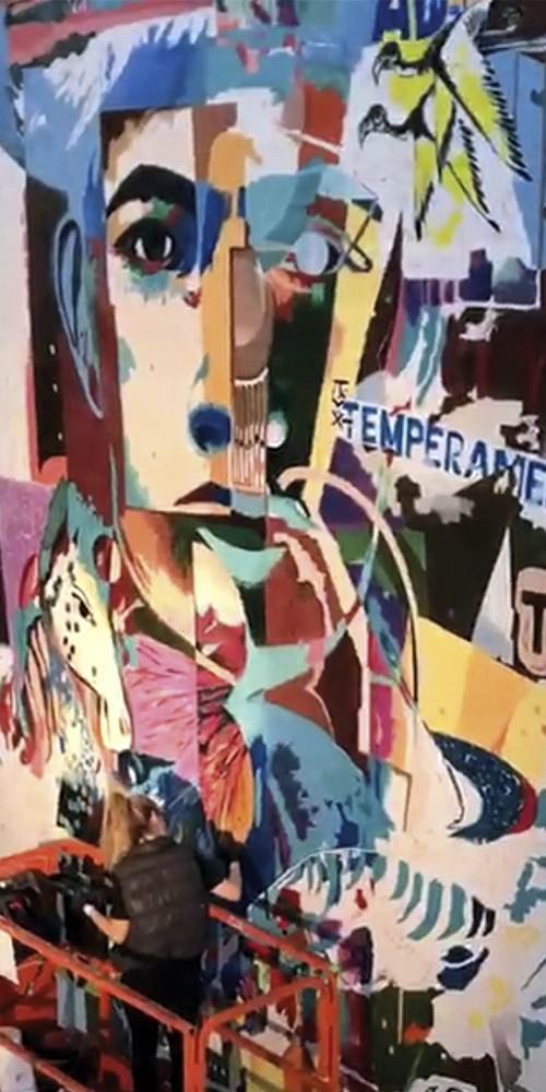 Ana Mequita a pintar